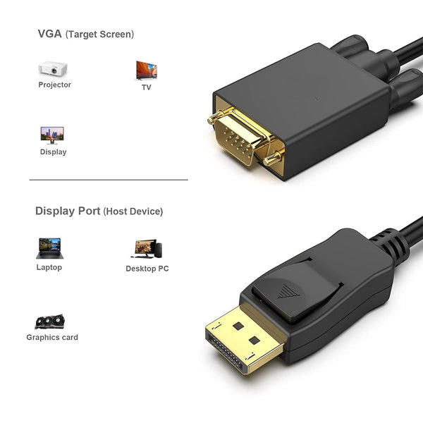Stela VGA and Display Port cables 