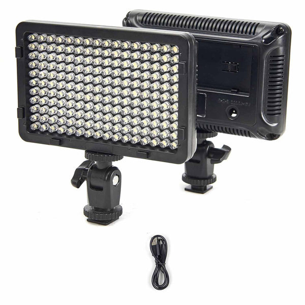 Tolifo PT-176S LED Video Light Panel – 176 LEDs, 5600K Daylight, Dimmable On-Camera Fill Light without battery