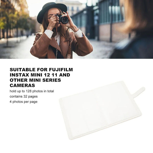 Stela 128 Pockets Wave Mini Photo Album for Fujifilm Instant Mini 70 Polaroid PIC-300P Film Instant Camera & Name Card