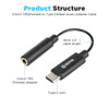 Boya by-K4 USB-C to 3.5mm (TRS) Adapter(2.4 inch),AUX to USB C Microphone/Headphone Adapter Jack Converter
