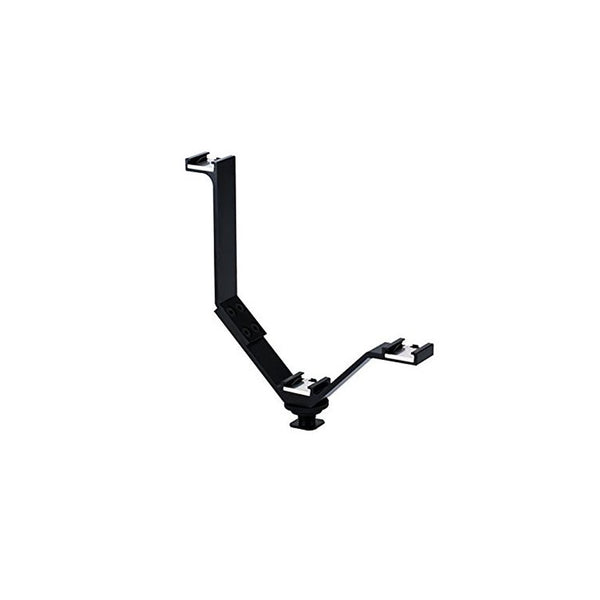 JJC Kiwifotos VB-165 Width 3 Mounts Triple Cold Shoe V Bracket Holder for DSLR Video LED Flash Speedlite Mic Microphone Holder