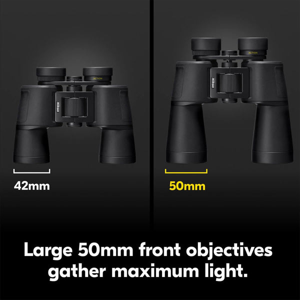 Nikon ACTION 10x50 Binocular | Multilayer-Coated Nikon Optics, Bright 50mm Objective Lenses