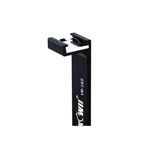 JJC Kiwifotos VB-165 Width 3 Mounts Triple Cold Shoe V Bracket Holder for DSLR Video LED Flash Speedlite Mic Microphone Holder