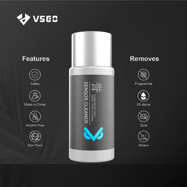 VSGO VS-S01E Professional Camera Cleaning Kit Micro Four Thirds 4/3 Sensor Cleaning Swabs 6pcs 12mm and 10ml Cleaner Compatible for DSLR Cameras