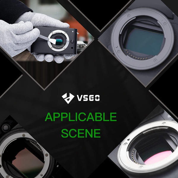 VSGO VS-S01E Professional Camera Cleaning Kit Micro Four Thirds 4/3 Sensor Cleaning Swabs 6pcs 12mm and 10ml Cleaner Compatible for DSLR Cameras