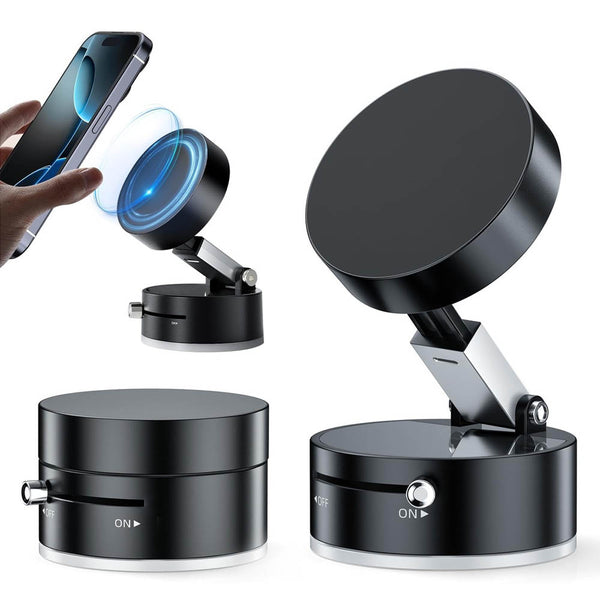 STELA A2 Foldable and Retractable Double Sided Vacuum Suction Cup Magnetic Phone Holder