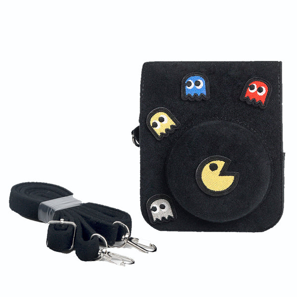 Stela Protective Camera Case for Instax Mini 11/9/8 PU Leather Bag with Adjustable Shoulder Strap-Pacman
