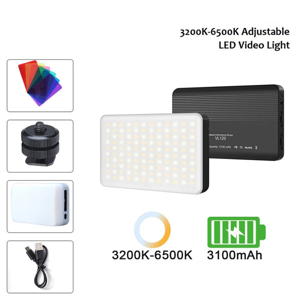 VIJIM VL120 LED on Camera Video Light,Mini Bi-Color Portable Photography Lighting